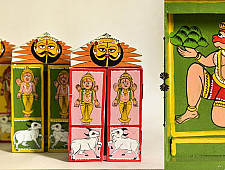 Kathanik . कथनिक ☀ Kaavad a Wooden Shrine - Hanuman { Single piece } ~ 4